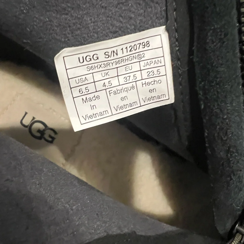 UGG Black Wedge Winter Boots - Picture 11 of 11